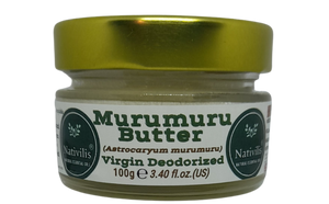 Nativilis Murumuru Butter Virgin Deodorized (Astrocaryum murumuru) – Less frizzy hair - Won’t clog your pores – Copaiba properties - FG