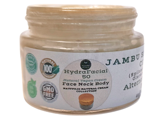 Nativilis Jambu HydraFacial 50 Natural Vegan Cream Face Neck Body - Cumaru Concentrated + Cupuacu Butter + Pracaxi Oil + White Clay Natural Botox Alternative Anti-Aging Skincare Moisturizing Copaiba