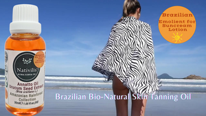 Nativilis Amazonian Urucum Seed Extract Annatto Oil 30 ml (Bixa orellana L.) Emolient for Suncream Lotion | Ultraviolet Rays Protection properties – Brazilian Bio-Natural Skin Tanning Oil - Copaiba Benefits