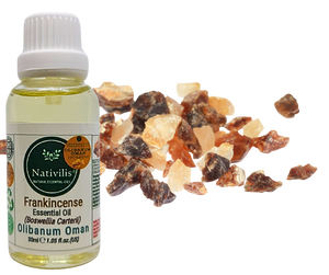 Nativilis Frankincense Carterii Olibanum Oil Oman (Boswellia Carterii ) - natural anti-acne anti-wrinkle improve oral hygiene prevent gum disease antibacterial properties - Copaiba properties 30ml Media 1 of 36