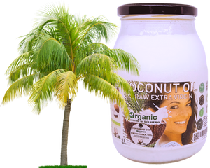 Nativilis Organic Coconut Oil 1L (Cocos Nucifera) - Extra Virgin, Raw, Cold Pressed, Pro Derma, Moisturizer Skin Hair, Vegan, 100% Natural, Ethically Sourced, Copaiba Properties, 1000ml Glass Jar (1L)