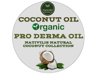 Nativilis Organic Coconut Oil 1L (Cocos Nucifera) - Extra Virgin, Raw, Cold Pressed, Pro Derma, Moisturizer Skin Hair, Vegan, 100% Natural, Ethically Sourced, Copaiba Properties, 1000ml Glass Jar (1L)