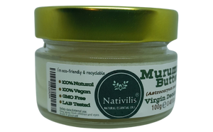 Nativilis Murumuru Butter Virgin Deodorized (Astrocaryum murumuru) Amazonian Rainforest Collection - Skin Hair Care Natural Moisturizer – Less frizzy hair - Won’t clog your pores – Copaiba properties