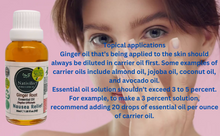 Load image into Gallery viewer, Nativilis Ginger Root Essential Oil (Zingiber Officinale ) - Anti-inflammatory relieve nausea - promote hair health and growth and skin care - Copaiba properties 30ml
