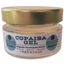 Load image into Gallery viewer, Nativilis Copaiba Gel Eucalyptus (Copaifera officinalis) 100% Natural Multipurpose Gel Face Skin Body Moisturizing Anti-aging and Melasma Treating Inflammation Dermatitis and Fungal Infections Relieve Congestion
