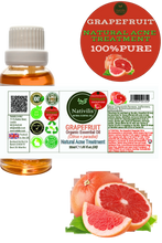 Load image into Gallery viewer, Nativilis Grapefruit Organic Essential Oil 30 ml (Citrus × paradisi) - Antibacterial and Antimicrobial Effects - Fights against acne -Promote Weight Loss - Copaiba Properties
