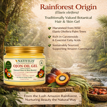 Load image into Gallery viewer, Nativilis Ojon Oil Gel - (Elaeis oleifera) NATURAL HAIR SKIN BOOSTER Rainforest Virgin Oil - revitalizes damaged follicles helps effective hair growth volumize and get tame frizz – Copaiba
