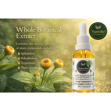 Load image into Gallery viewer, Nativilis Jambu Spilanthol Golden Amazonian Bioactive Oil - Spilanthes Acmella Oleracea Extract - High Viscosity - Better Skin Penetration 100% Natural Botox Alternative - Relax facial muscles reduce wrinkles antioxidant properties Copaiba - 30 ml
