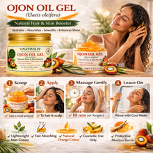 Load image into Gallery viewer, Nativilis Ojon Oil Gel - (Elaeis oleifera) NATURAL HAIR SKIN BOOSTER Rainforest Virgin Oil - revitalizes damaged follicles helps effective hair growth volumize and get tame frizz – Copaiba
