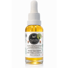 Load image into Gallery viewer, Nativilis Jambu Spilanthol Golden Amazonian Bioactive Oil - Spilanthes Acmella Oleracea Extract - High Viscosity - Better Skin Penetration 100% Natural Botox Alternative - Relax facial muscles reduce wrinkles antioxidant properties Copaiba - 30 ml
