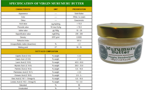 Nativilis Murumuru Butter Virgin Deodorized (Astrocaryum murumuru) – Less frizzy hair - Won’t clog your pores – Copaiba properties - FG