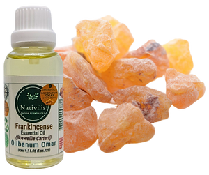 Nativilis Frankincense Carterii Olibanum Oil Oman (Boswellia Carterii ) - natural anti-acne anti-wrinkle improve oral hygiene prevent gum disease antibacterial properties - Copaiba properties 30ml Media 1 of 36