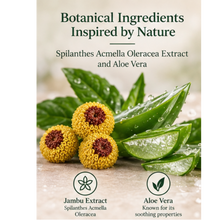 Load image into Gallery viewer, Nativilis Jambu Spilanthol Gel - (Spilanthes Acmella Oleracea Extract) - 100% Natural Vegan Pure - Relax Intimate Vibe Sensation - Muscle Relaxant Effect - Popular Female Aphrodisiac - Natural Botox Alternative - Copaiba Properties - 100 ml
