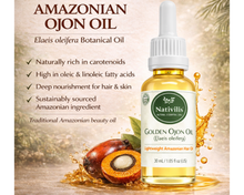 Load image into Gallery viewer, Nativilis Ojon Caiaue GOLDEN FRACTIONATED Oil - (Elaeis oleifera) NATURAL HAIR SKIN BOOSTER Rainforest Virgin Oil - revitalizes damaged follicles helps effective hair growth volumize and get tame frizz – Copaiba
