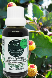 Nativilis Jambu Spilanthol Amazonian Bioactive Oil - Spilanthes Acmella Oleracea Extract - 100% Natural and Pure Botox Alternative - Relax facial muscles reduce wrinkles and fine lines improve skin firmness antioxidant properties Copaiba - 30 ml