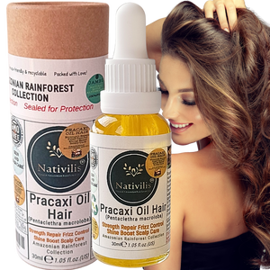 Pracaxi Oil – Pure Amazon Rainforest Hair Oil, Anti-Frizz Serum & Deep Hydration for Smooth, Shiny Hair & Scalp (30 ml)