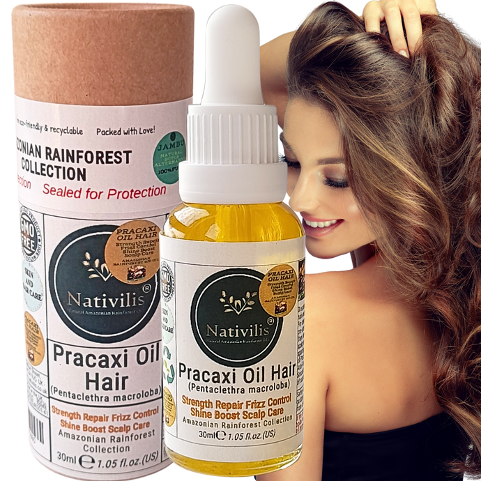Pracaxi Oil – Pure Amazon Rainforest Hair Oil, Anti-Frizz Serum & Deep Hydration for Smooth, Shiny Hair & Scalp (30 ml)