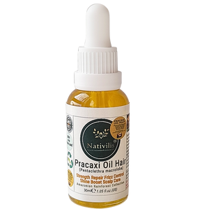 Pracaxi Oil – Pure Amazon Rainforest Hair Oil, Anti-Frizz Serum & Deep Hydration for Smooth, Shiny Hair & Scalp (30 ml)
