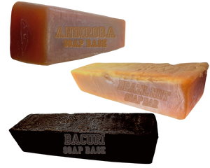 Nativilis Amazonian Soap Base 3KG - ANDIROBA 1KG - BACURI 1KG - BRAZIL NUT 1KG - Natural Vegan Emollient Face Skin Body Moisturises Cleanses No Chemicals Additives, Colours or Lauryl - Melt and Pour