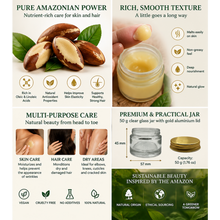 Load image into Gallery viewer, Nativilis Brazil Nut Oil Balm – 100% Pure Bertholletia Excelsa Seed Oil – Cold Pressed – 50 g
