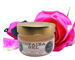 Nativilis Copaiba Gel (Copaifera officinalis) 100% Natural Multipurpose Gel Rosa damascena Face Skin Body Moisturizing Anti-aging