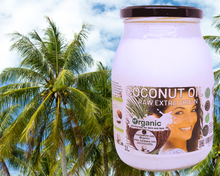 Load image into Gallery viewer, Nativilis Organic Coconut Oil 1L (Cocos Nucifera) - Extra Virgin, Raw, Cold Pressed, Pro Derma, Moisturizer Skin Hair, Vegan, 100% Natural, Ethically Sourced, Copaiba Properties, 1000ml Glass Jar (1L)
