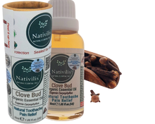 Load image into Gallery viewer, Nativilis Organic Clove Bud Essential Oil (Eugenia Caryophyllus) - natural pain reliever for toothache muscle pain - skin care - Copaiba properties 30ml Media 11 of 30
