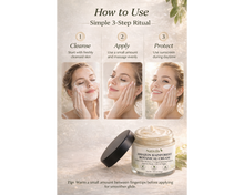 Load image into Gallery viewer, Amazon Rainforest Botanical Face Cream by Nativilis with 5 plant oils and butters, 1.62 oz glass jar with black lid
