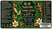 Load image into Gallery viewer, Nativilis Jambu Elixir Face Oil with 7 Amazonian Botanicals – 30ml

