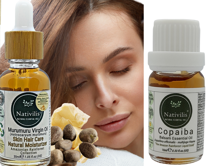 Nativilis Natural Rainforest Oils - Combo Murumuru and Copaiba Balsam Essential Oil