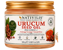 Load image into Gallery viewer, Nativilis Amazonian Urucum Seed Gel (Bixa orellana L.) Prolongs Tanning Skin Natural Glow - Ultraviolet Rays Protection properties – Brazilian Bio-Natural - Copaiba Benefits
