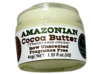 Nativilis Amazonian Cocoa Butter Raw Unscented Fragrance Free (Theobroma cacao) Skin Natural Moisturizer Replenishing skin's moisture protecting your skin improving elasticity – Copaiba properties