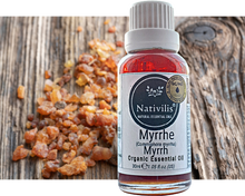 Load image into Gallery viewer, Nativilis Organic Myrrh Essential Oil (Commiphora myrrha) - 100% Natural - 30ml - (GC/MS Tested)
