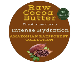 Products Nativilis Amazonian Cocoa Butter Raw (Theobroma cacao) Skin Natural Moisturizer Replenishing skin's moisture protecting your skin improving elasticity – Copaiba properties