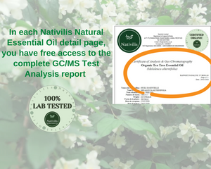 Nativilis Organic Tea Tree Essential Oil (Melaleuca alternifolia) - 100% Natural - 30ml - (GC/MS Tested)