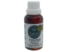 Load image into Gallery viewer, Nativilis Organic Patchouli Essential Oil (Pogostemon cablin) - 100% Natural - 30ml - (GC/MS Tested)
