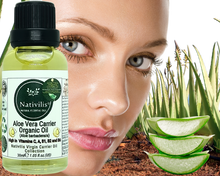 Load image into Gallery viewer, Nativilis Organic Aloe Vera Carrier Oil (Aloe barbadensis) True Aloe - Hair, Face &amp; Skin Natural Cold Pressed – For Aromatherapy Massage – Soothes Moisturizes Skin – Hair Improving Growth - Copaiba
