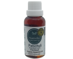 Nativilis Organic Patchouli Essential Oil (Pogostemon cablin) - 100% Natural - 30ml - (GC/MS Tested)