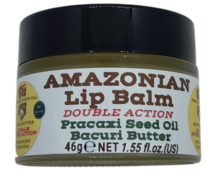 Nativilis AMAZONIAN LIP BALM DOUBLE ACTION FORMULA WITH PRACAXI SEED OIL (Pentaclethra macroloba) + BACURI BUTTER (Platonia insignis) Moisturises Dry Lips and Heals Chapped Lips - Toned Lips - Copaiba