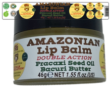 Load image into Gallery viewer, Nativilis AMAZONIAN LIP BALM DOUBLE ACTION FORMULA WITH PRACAXI SEED OIL (Pentaclethra macroloba) + BACURI BUTTER (Platonia insignis) Moisturises Dry Lips and Heals Chapped Lips - Toned Lips - Copaiba
