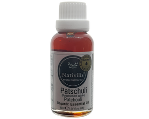 Nativilis Organic Patchouli Essential Oil (Pogostemon cablin) - 100% Natural - 30ml - (GC/MS Tested)