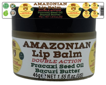 Load image into Gallery viewer, Nativilis AMAZONIAN LIP BALM DOUBLE ACTION FORMULA WITH PRACAXI SEED OIL (Pentaclethra macroloba) + BACURI BUTTER (Platonia insignis) Moisturises Dry Lips and Heals Chapped Lips - Toned Lips - Copaiba
