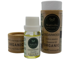 Nativilis Organic Cedarwood Essential Oil (Cedrus atlantica) - 100% Natural - 10ml - (GC/MS Tested)