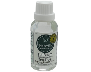 Nativilis Organic Tea Tree Essential Oil (Melaleuca alternifolia) - 100% Natural - 30ml - (GC/MS Tested)