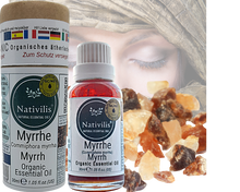 Load image into Gallery viewer, Nativilis Organic Myrrh Essential Oil (Commiphora myrrha) - 100% Natural - 30ml - (GC/MS Tested)
