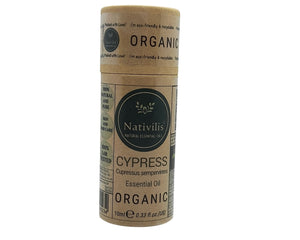 Nativilis Organic Cypress Essential Oil (Cupressus sempervirens) - 100% Natural - 10ml - (GC/MS Tested)