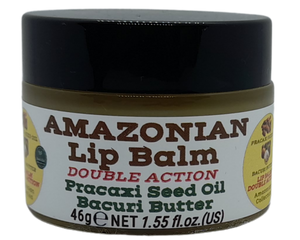 Nativilis AMAZONIAN LIP BALM DOUBLE ACTION FORMULA WITH PRACAXI SEED OIL (Pentaclethra macroloba) + BACURI BUTTER (Platonia insignis) Moisturises Dry Lips and Heals Chapped Lips - Toned Lips - Copaiba