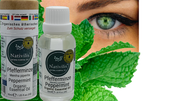 Nativilis Organic Peppermint Essential Oil (Mentha piperita) - 100% Natural - 30ml - (GC/MS Tested)