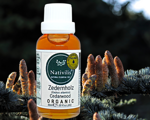 Nativilis Organic Cedarwood Essential Oil (Cedrus atlantica) - 100% Natural - 30ml - (GC/MS Tested)