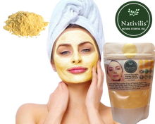 Load image into Gallery viewer, Nativilis Amazonian Yellow Clay Mild Powder Kaolin - Natural Facial Body Mask – Absorb Less Oil Perfect for Sensitive Dry Skin – Increased Collagen – Skin Remineralize - Copaiba benefits
